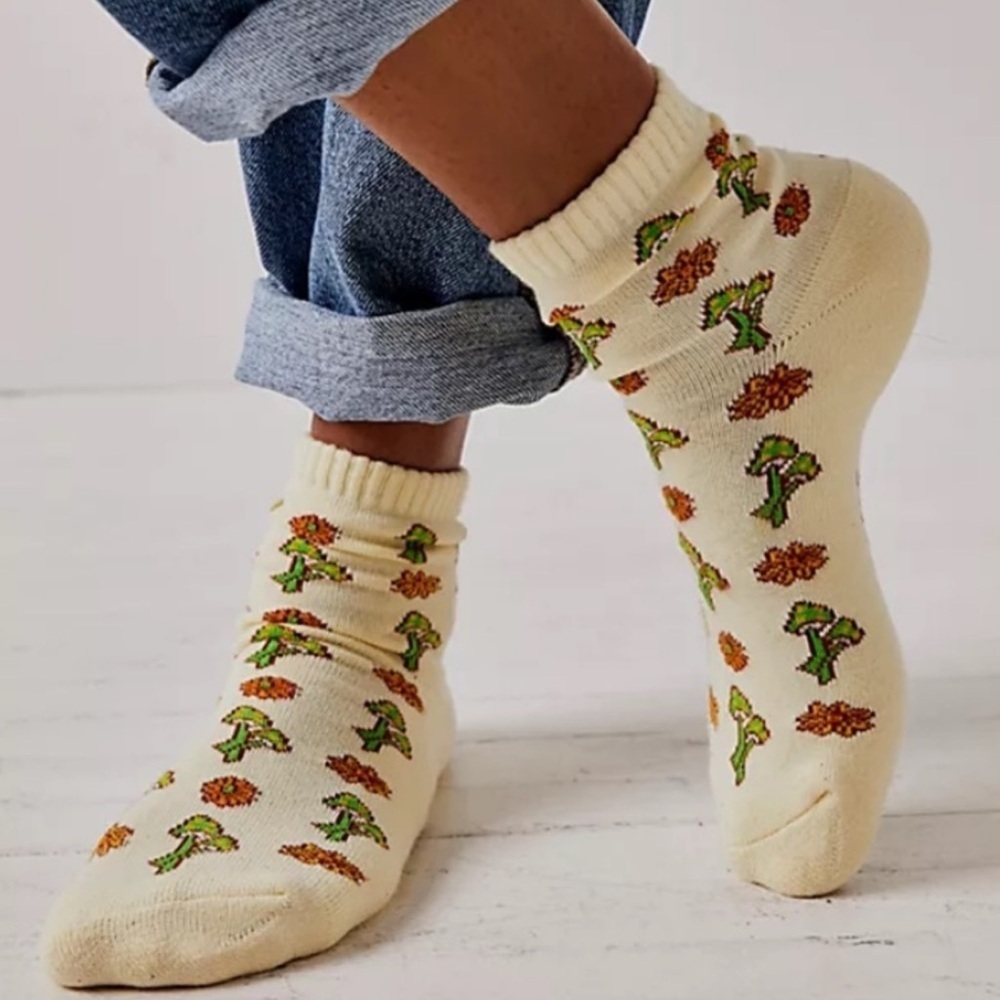 Parks Project Shrooms Ankle Sock, Multi, OS, NWT